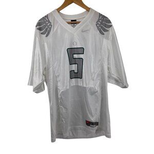 Nike Team Authentic Oregon Ducks #5 White Jersey L